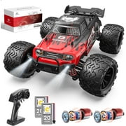 9500E 1:16 Scale All Terrain RC Car, 4x4 High Speed 40 KPH RC Truck, 2.4Ghz Remote Control Truck with 2 Batteries, Off-Road Monster Truck for for Adults Kids
