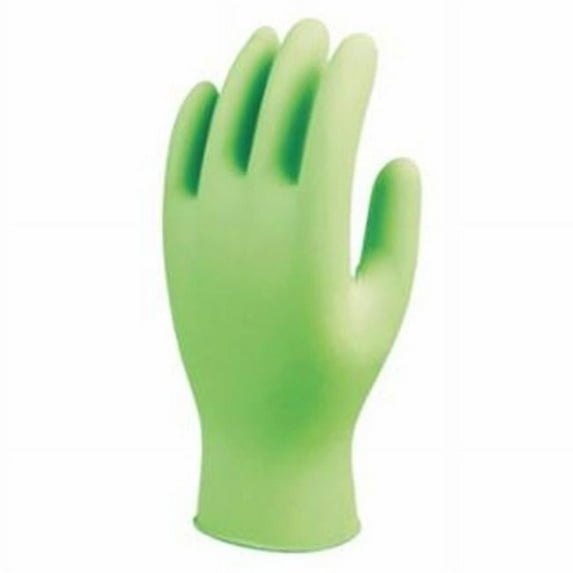 9500PF Disposable Nitrile Gloves, Powder Free, 5 mil, X-Small, Fluorescent Green