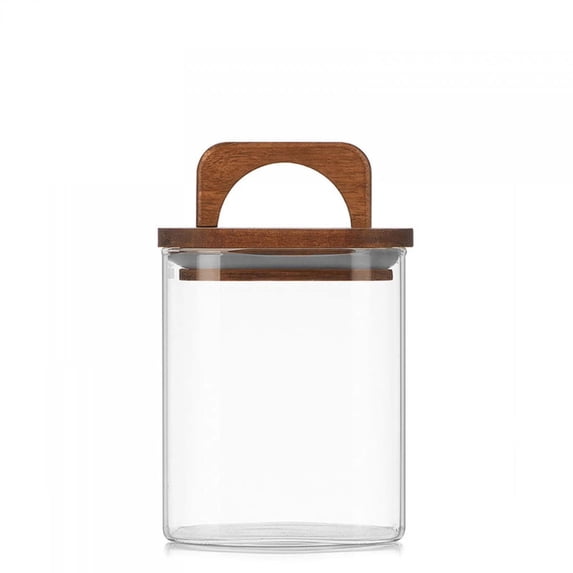 3-Pack 32oz Square Glass Jars with Wooden Lids - Airtight Food-Grade Storage Containers for Coffee Beans, Nuts, Snacks & Salads