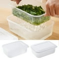thumbnail image 1 of 950ML Fridge Food Storage Container with Lids with Strainer, BPA-Free Fruit Vegetable Storage Containers Keep Fruits, Vegetables, Berry, Meat Fresh longer, 1 of 7