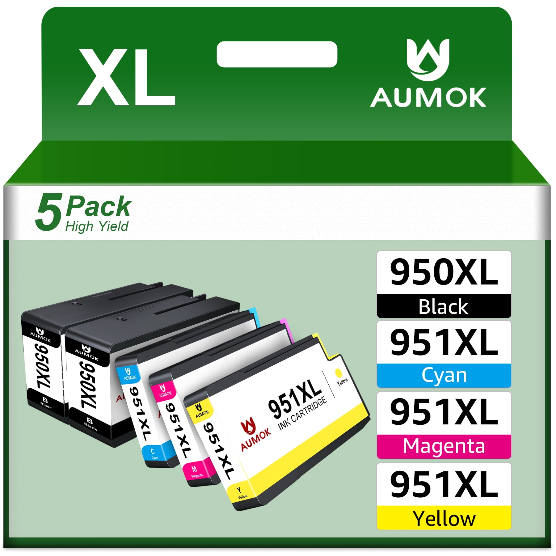 950XL and 951 Combo Pack Ink 950XL 951XL Replacement for HP 950 and 951