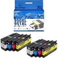 thumbnail image 1 of 950XL 951XL 950 951 Ink Cartridges Compatible for HP 8100 8610 8600 8615 8620 8625 276dw 251dw Inkjet Printers, Leak-Proof Design Crisp Printing, 1 of 7