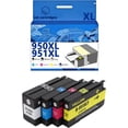 thumbnail image 1 of 950XL 951XL 950 951 Ink Cartridges Compatible for HP 8100 8610 8600 8615 8620 8625 276dw 251dw Inkjet Printers, Leak-Proof Design Crisp Printing, 1 of 7