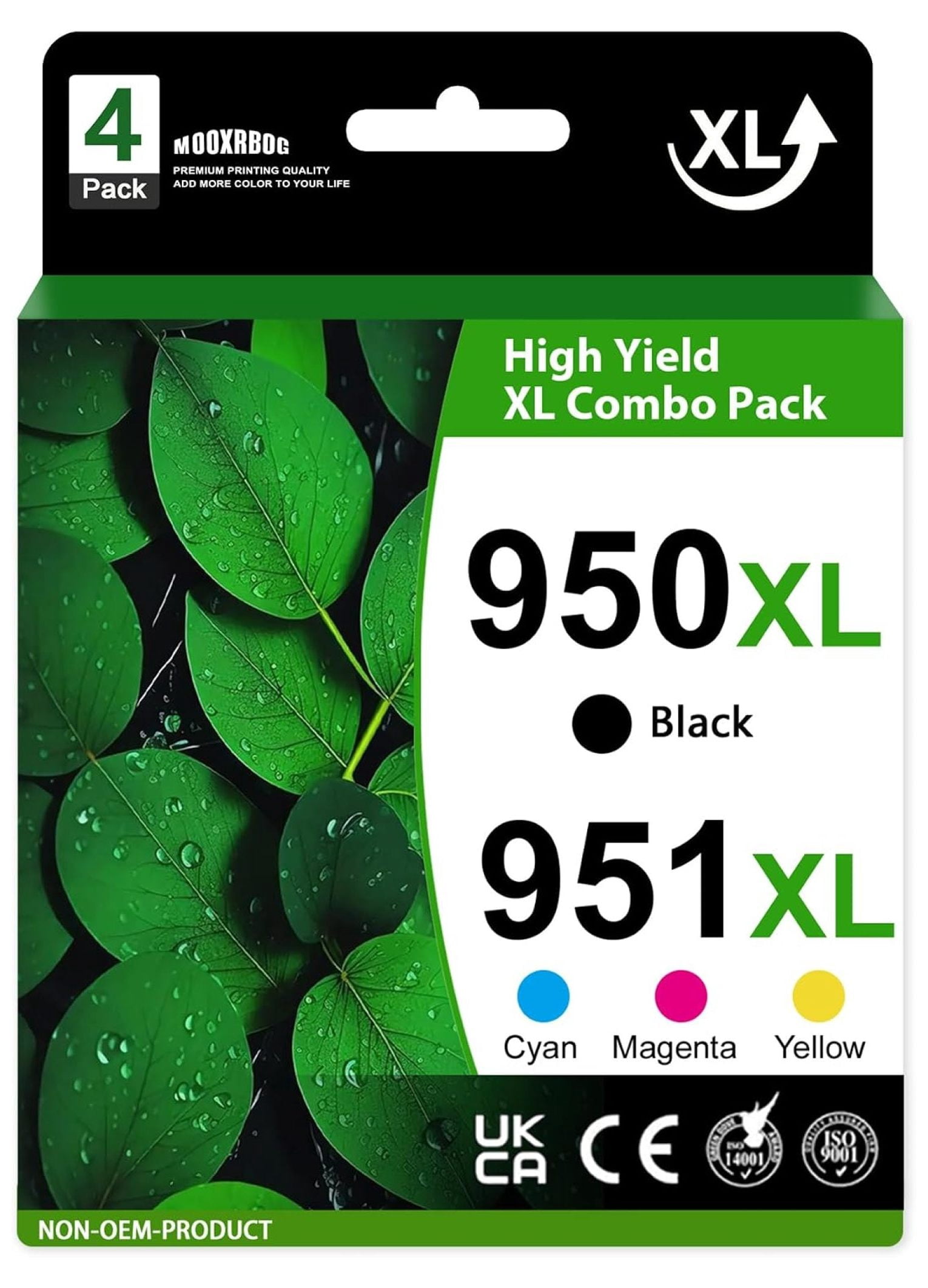950XL 951XL High Yield Cartridge Combo Pack 4 Pack BK C Y M Compatible ...