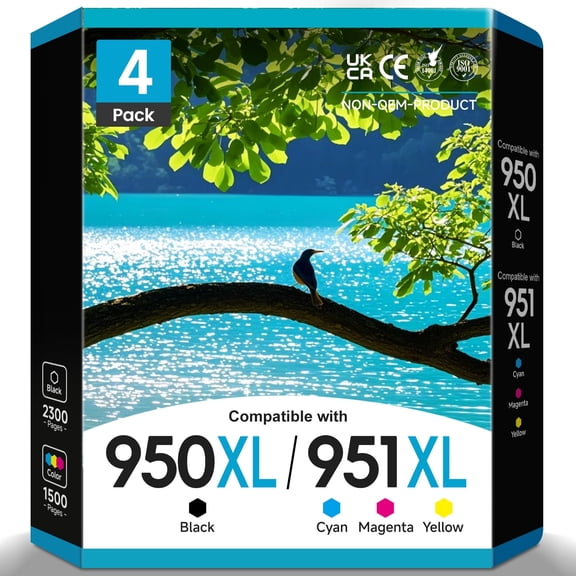 950XL 951XL Ink Cartridge compatible for hp 950 and 951 ink cartridges Combo Pack work for OfficeJet Pro 8100 8110 8600 8610 8615 8616 8620 8625 8630 8640 Printer