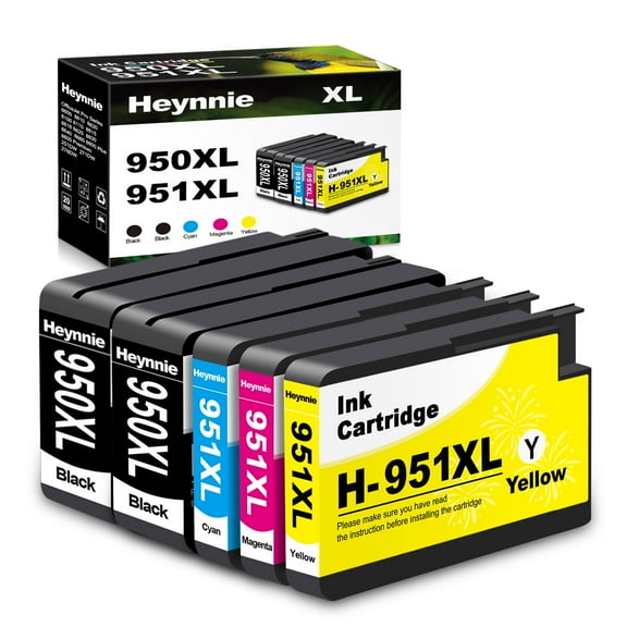 950XL 951XL Ink Cartridges Combo Pack Compatible Ink Cartridge Replacement for HP 950 951 XL for OfficeJet Pro 8100 8600 8610 8615 8625 8640 251DW 276DW 271DW (2 Black, 1 Cyan, 1 Magenta, 1 Yellow)