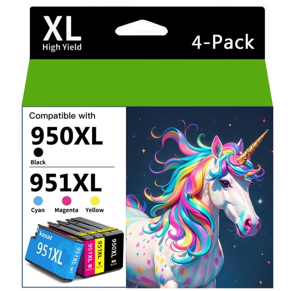 950XL 951XL Ink Cartridges Combo Pack Compatible Replacement for HP 950 951 Ink Cartridges Combo Pack Use with HP OfficeJet Pro 8600 8610 8620 8100 8630 8660 8640 8615 76DW 251DW (High Yield 4-Pack)