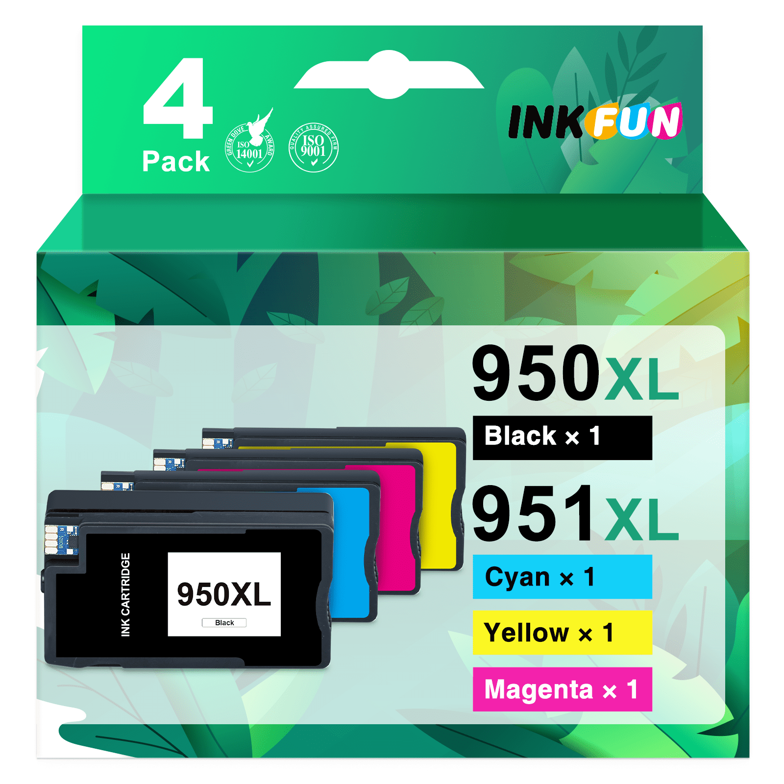 950XL and 951XL Ink Cartridges for HP 950 and 951 Ink Cartridges Combo