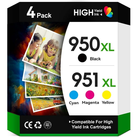 950 951XL ink Cartridges Compatible for HP 950 and 951 Ink Cartridges Work with HP OfficeJet Pro 8600 8610 8620
