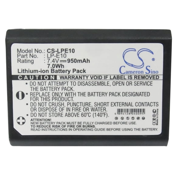 950mAh LP-E10 Battery for Canon EOS KISS X50 EOS REBEL T3 EOS 1200D EOS 1100D EOS REBEL T5 EOS 1300D
