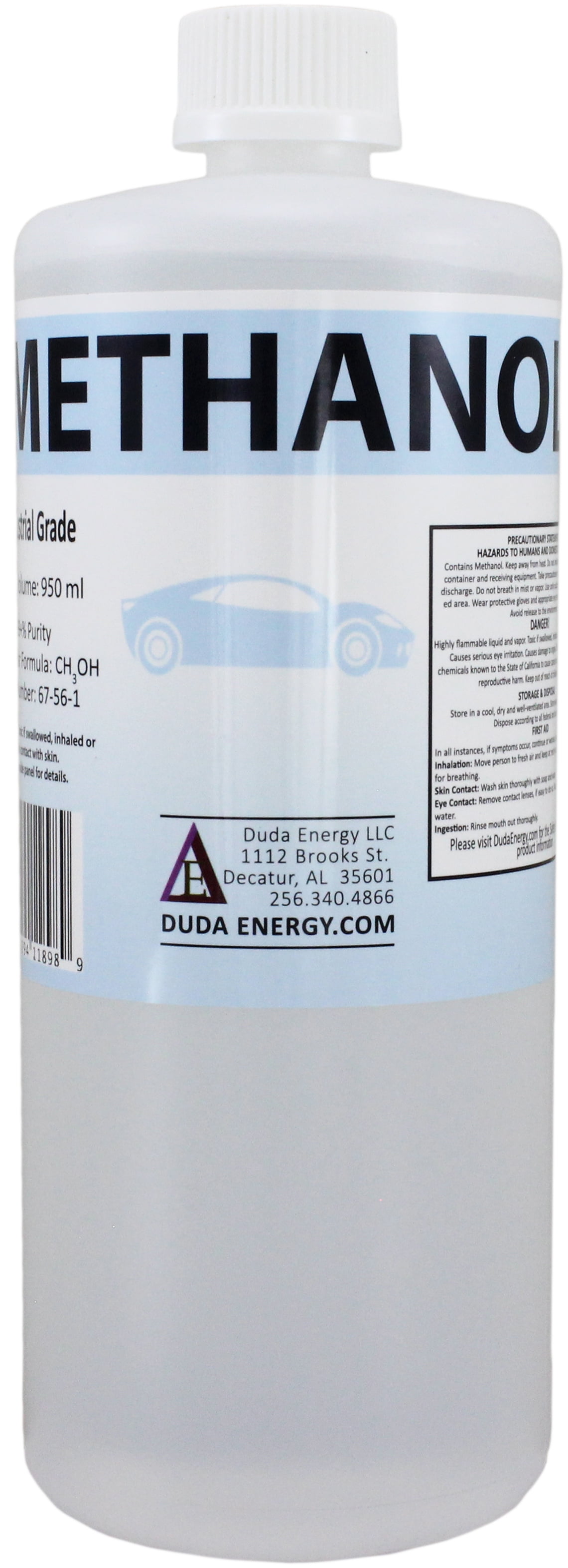 950ml / 32 oz Bottle of Pure Methanol Racing Biodiesel Gasoline Antifreeze Windshield  Wiper Fluid 
