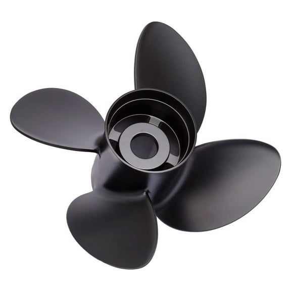 9513-145-17 Rubex 4 Aluminum 4-Blade Propeller - RH, 14.5" Diameter x 17" Pitch, Black