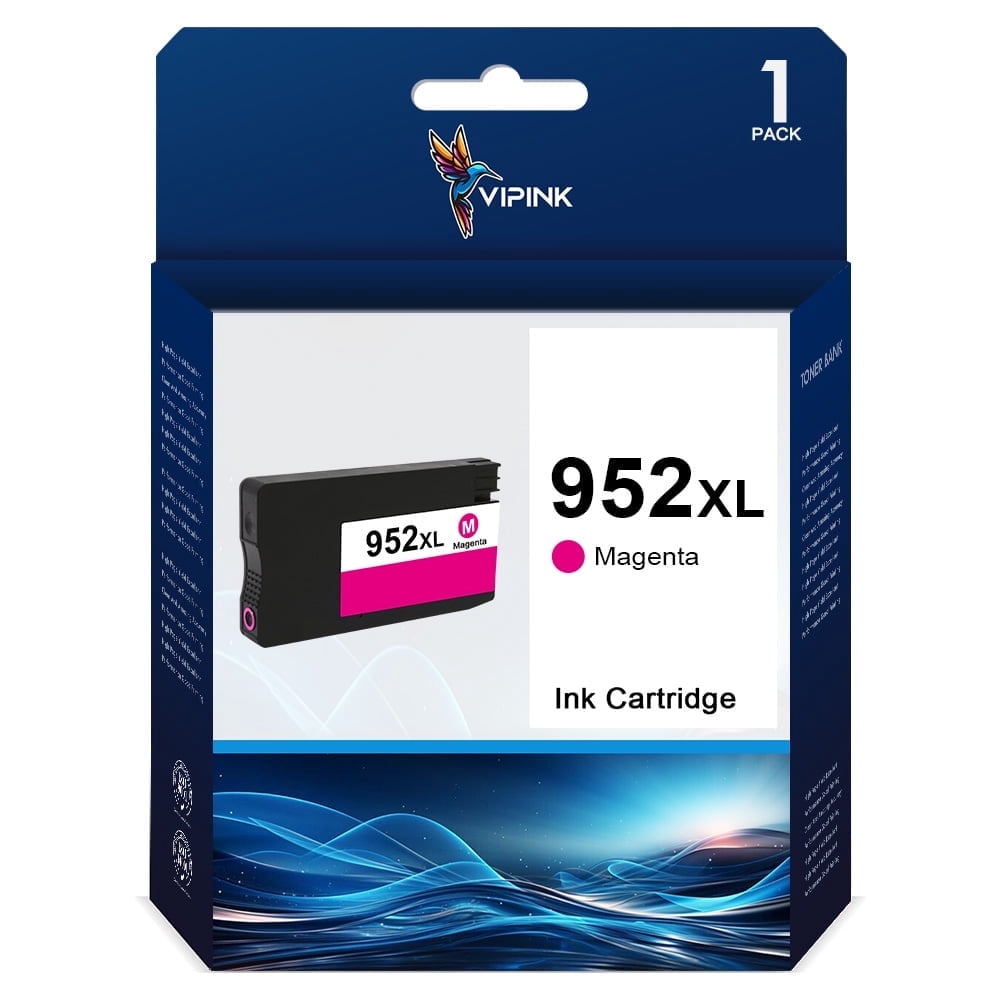 952XL Ink Cartridge 1-Pack Magenta Compatible for 952 952XL Color Ink ...