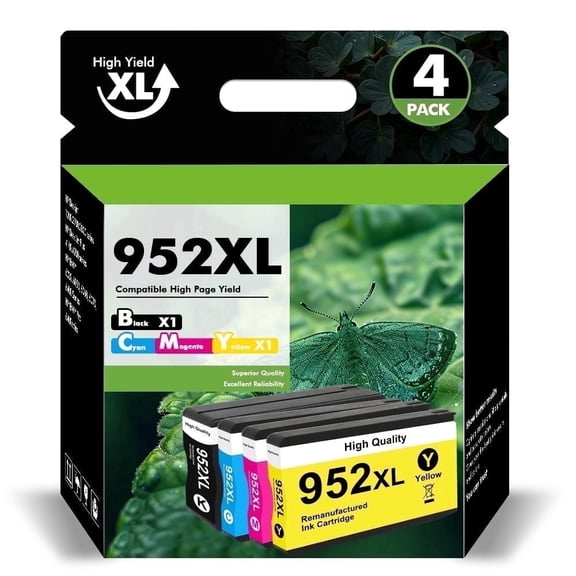 952XL Ink Cartridge Compatible for HP 952 XL Ink 952 Combo Pack for HP 952 Ink 4-Pack