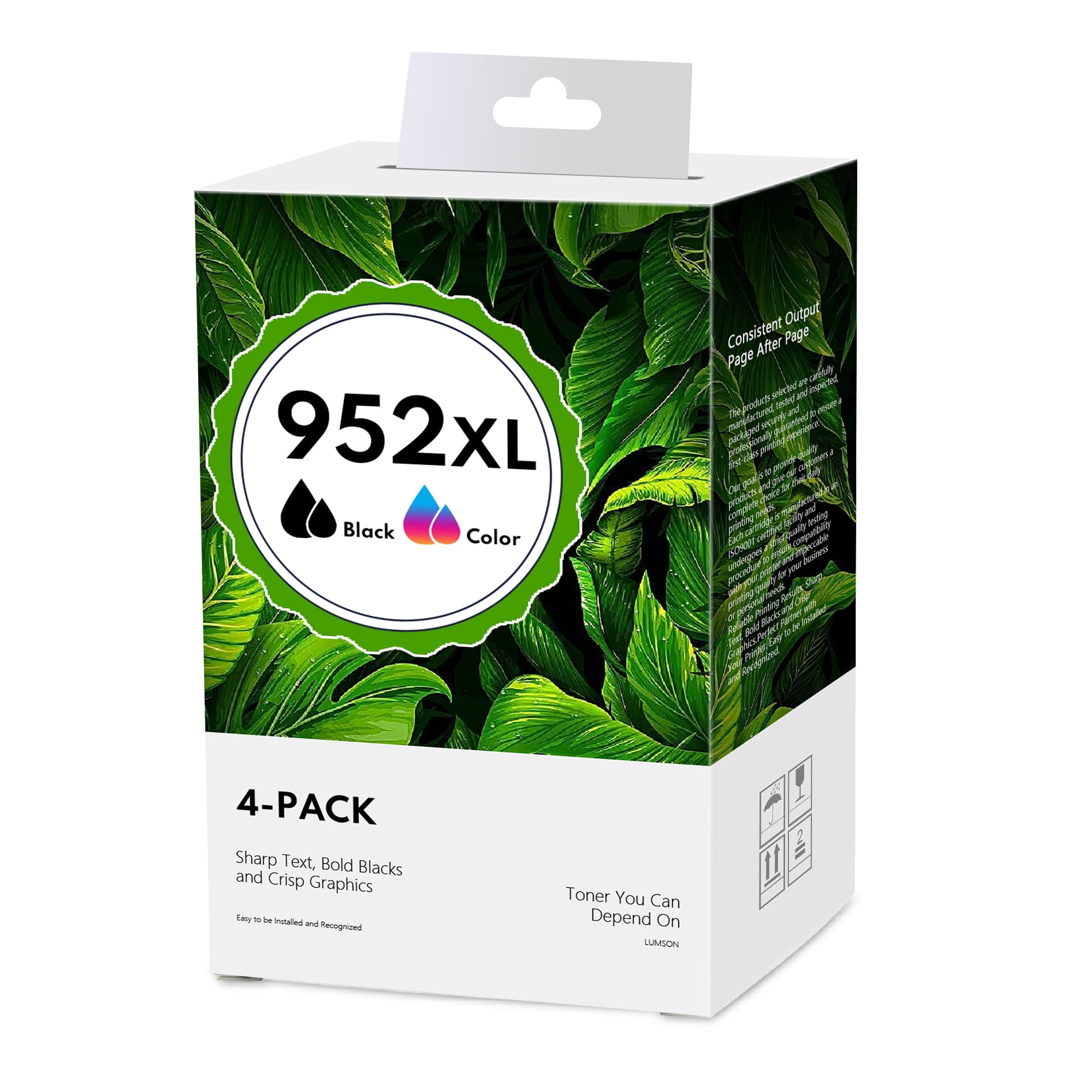 952XL Ink Cartridge High-Yield 4 Pack (1Black/ 1Cyan/ 1Magenta/ 1Yellow ...