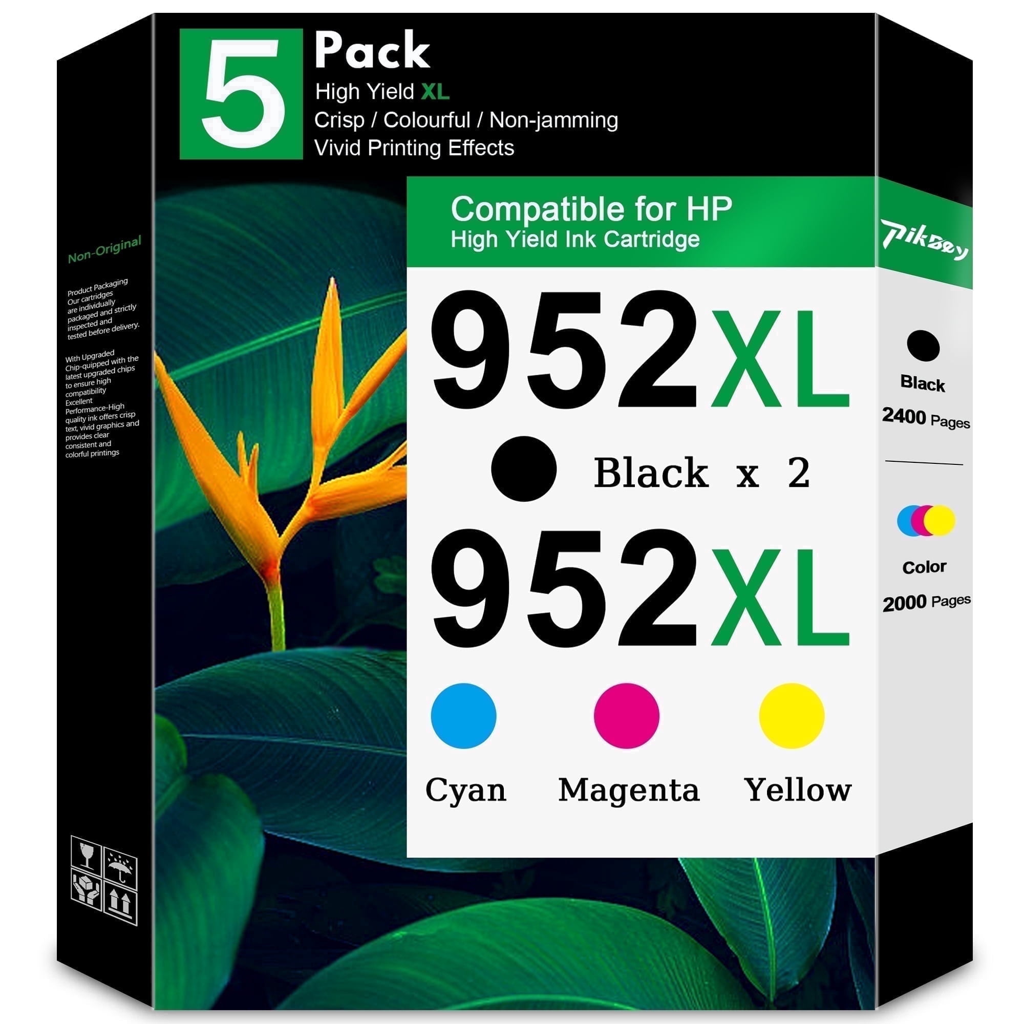 952XL 952 XL Ink Cartridges Combo Pack (5 Pack) - Compatible for HP 952 Ink Cartridge for Office Jet Pro 7740 8720 8710 Printers