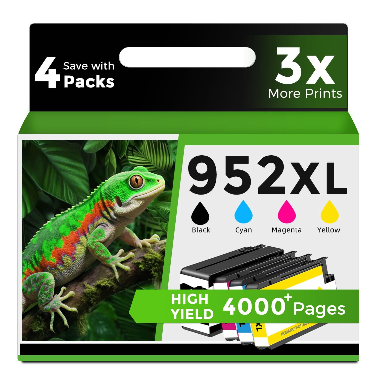 952XL Ink Cartridges Combo Pack Compatible for 8710 7740 Printer for ...