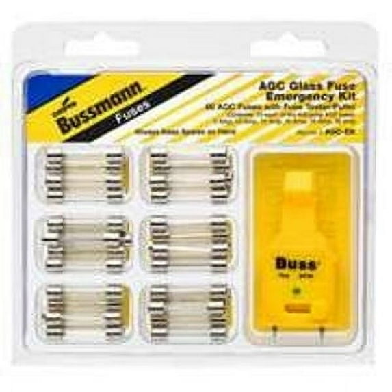 9542259,AUTOMOTIVE FUSE ASSORTMENTS,60-PIECE GLASS,AGC-EK EMERGENCY KIT