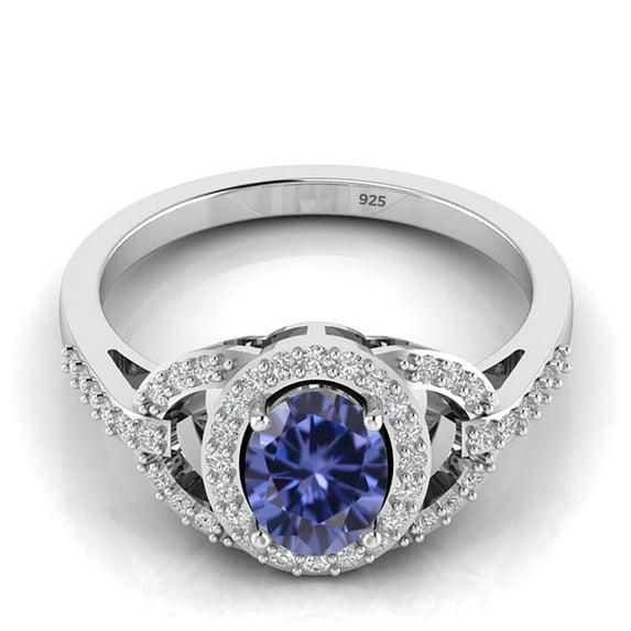 955 Sterling Solid Silver Ring, CZ Color Gemstone Ring, Designer CZ Ring, Jewelry For Bridesmaid, Silver Jewelry, 6x8 MM Oval Shape Ring,