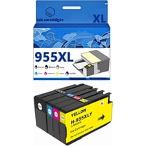 955XL Ink Cartridges Compatible for HP 7720 7740 8210 8216 8702 8710 8715 8720 8725 8730 8740 Inkjet Printers, Leak-Proof Design Crisp Printing