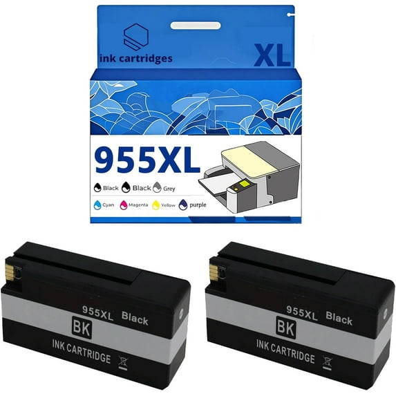 955XL Ink Cartridges Compatible for HP 7720 7740 8210 8216 8702 8710 8715 8720 8725 8730 8740 Inkjet Printers, Leak-Proof Design Crisp Printing