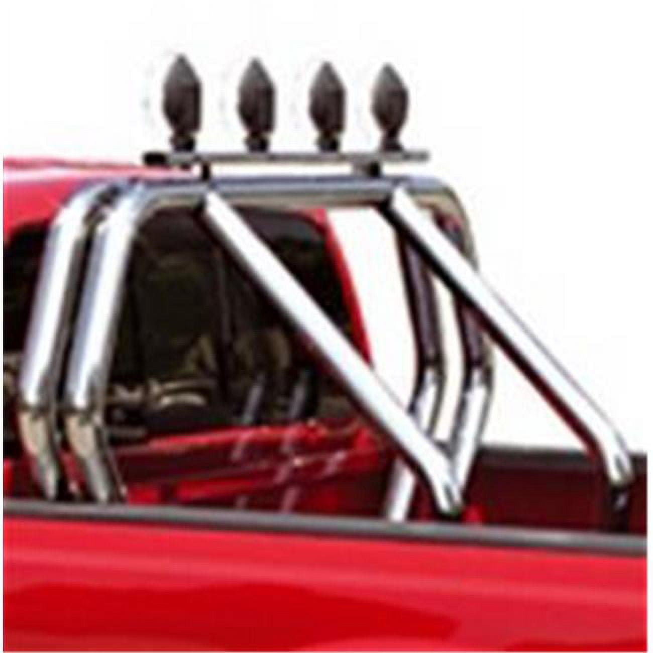 9560C Truck Bed Bar Kit Silver, Chrome Plated, Easy BoltOn Design