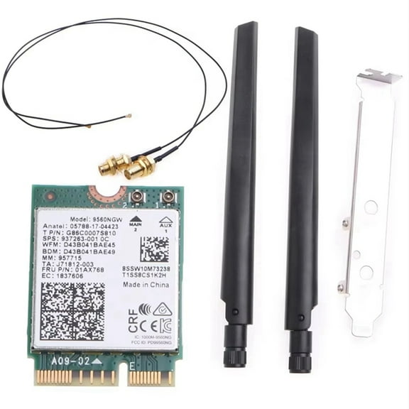 9560NGW Dual Band 2.4G/5Ghz Wireless Desktop Kit 802.11AC M.2 CNVI Wifi Card Antenna S y7259