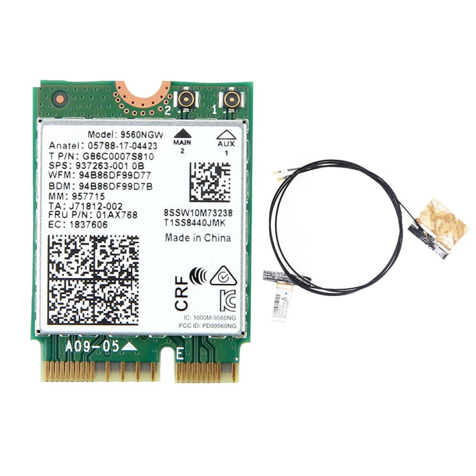 9560NGW WiFi Card+Antenna 1730Mbps Wireless AC 9560 Dual Band 2.4G+5G