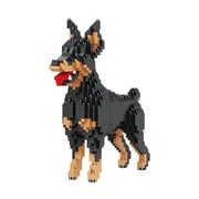 957 Pieces Micro Dog Building Blocks Doberman pinscher Mini Pet Building Toy Bricks DIY Mini 3D Building Toy Bricks Building Blocks Animal Set
