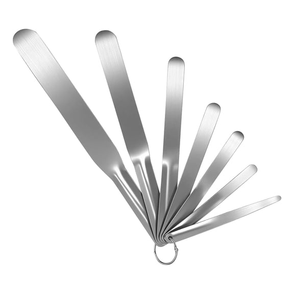 958-G01 Caulking Spatula Set Multi-Purpose Caulking Tool 7-Piece Streamline Caulk Spatula Tools Stainless Steel Tip Widths From 3/8 To 1-1/2 Caulk Applicator