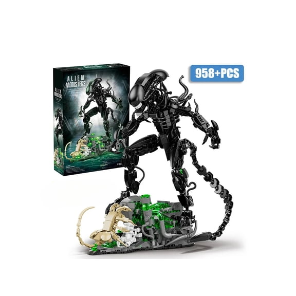 958pcs Alien Monster Building Blocks Bricks Set DIY Alien Figures Assembly Model Kit Toys For Children Adult Gifts