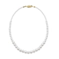 thumbnail image 1 of #9590-16 - Graduated Simulated Ivory Pearl Necklace - 16", 1 of 2