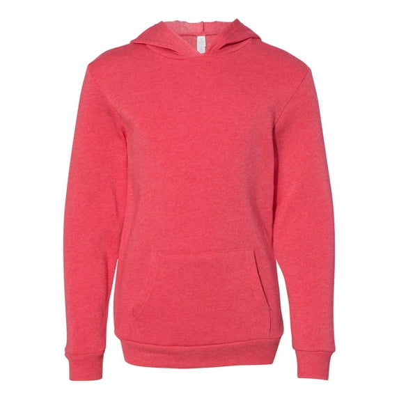 9595GF Hanes Alternative Youth Hooded Sweatshirt - Eco True Red - L