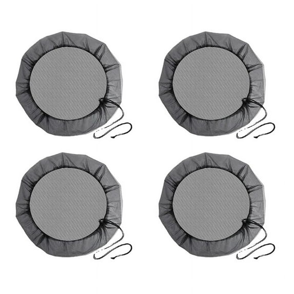 95cm Outdoor Garden Rain Mesh Cover Water Tank Protective Cover Filter Mesh Insect Net Polyester Black