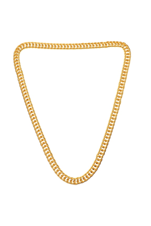 Stylish Hip-hop Chunky Chain Necklace 1.5cm Wide for Men Women Golden Aluminum Jewelry Accessories