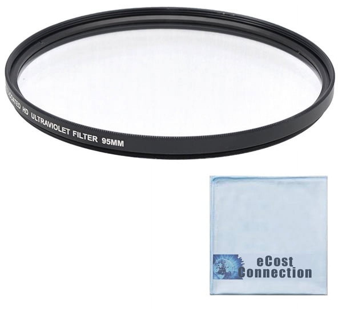 95mm Pro Series High Resolution Digital Ultraviolet UV Protection Filter for Sigma 150-600mm 50-500mm, Tamron SP 150-600mm f/5-6.3 Di VC USD Lens & an eCostConnection Microfiber Cloth - image 1 of 5