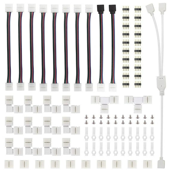 95pcs 5050 4 Pins RGB LED Tape Connector Kit For RGB Led Strip Light