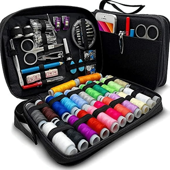 95pcs Sewing Kit Comprehensive Sewing Supplies and Accessories Set with 24 Color Threads, Needles, Scissors, Buttons, Measuring Tape, Seam Ripper