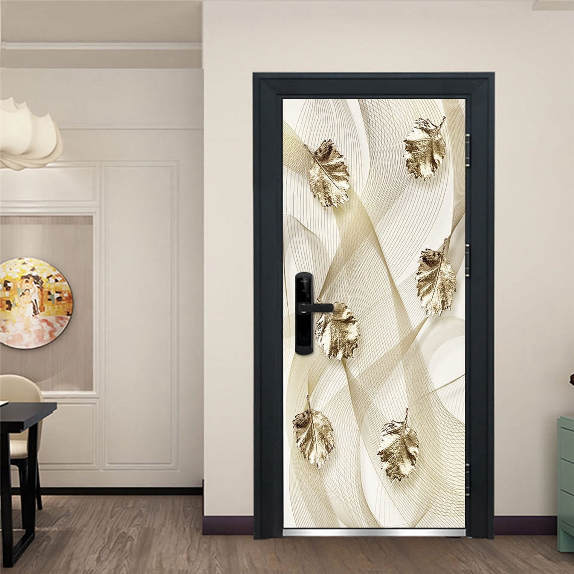 95x215cm Geometric Door Stickers Waterproof Self-adhesive Wallpaper ...