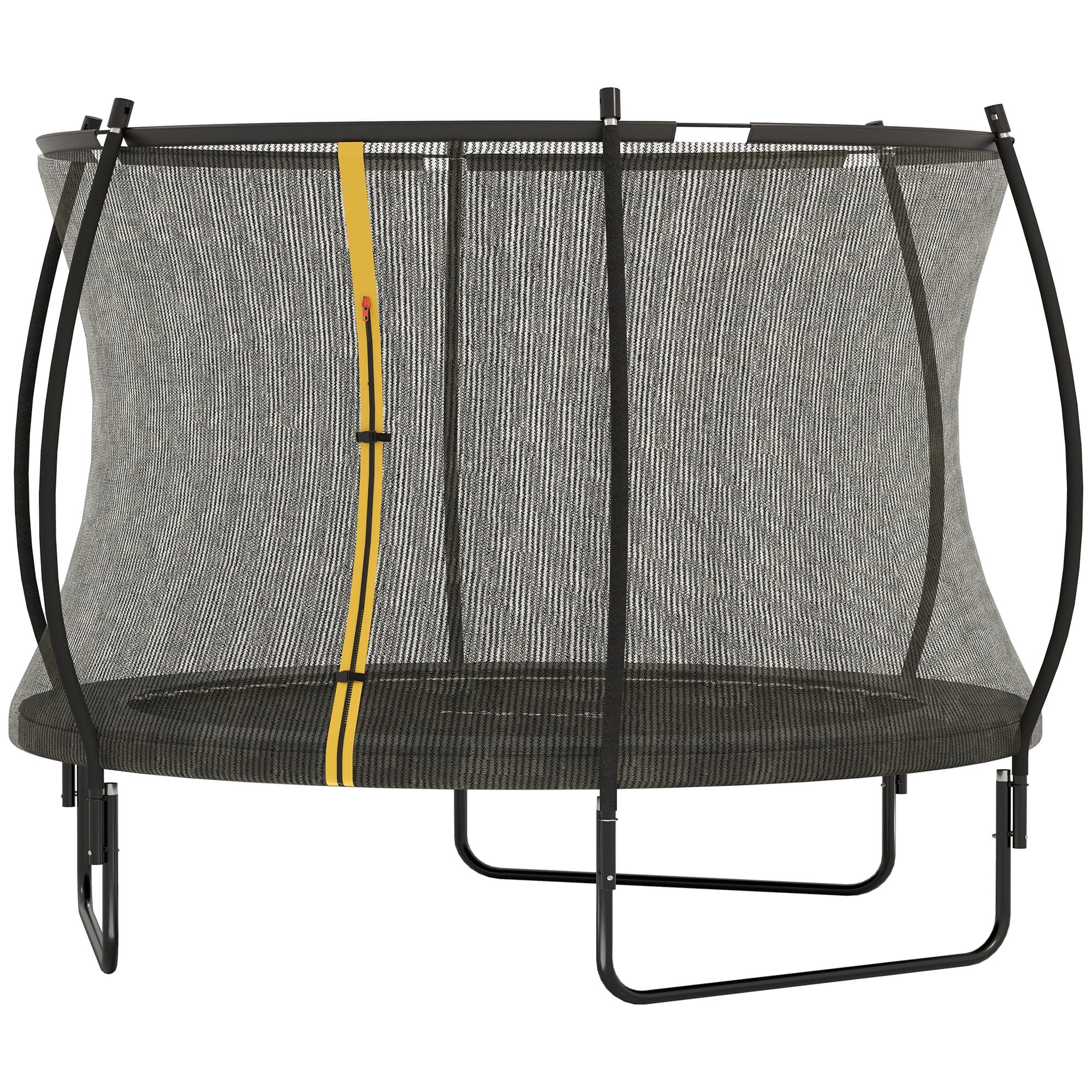 96.1" Round Black Trampoline with Safety Enclosure Net, 264Lbs Weight Capacity Outdoor Trampoline with 42 High-Tension Springs, for Kids & Adults 6+