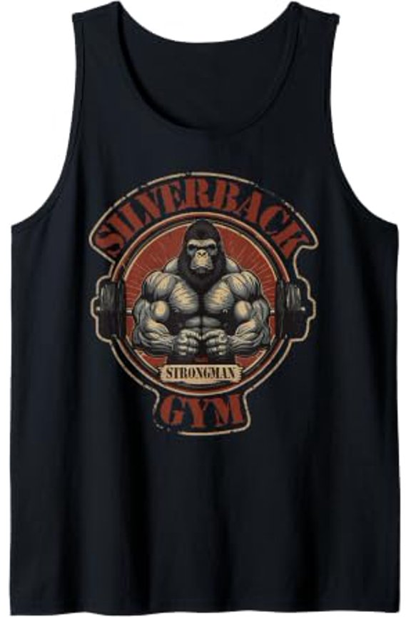 96.4% Silverback Gorilla Gym Body Building Vintage Tank Top Size S-3XL