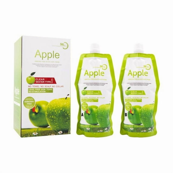 96/72 Hour Apple No Ammonia Hair Color Cream – 2Pack, Lead-Free, Non-Toxic, Fast-Acting Formula | Hair Dye Cream, Herbal Apple Extract, Ammonia-Free Black Hair Shampoo