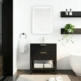 thumbnail image 1 of 96.80 lb Black Chestnut Bathroom Piece - Soft Closing Functionality - Freestanding Setup - Metal Handles, 1 of 6