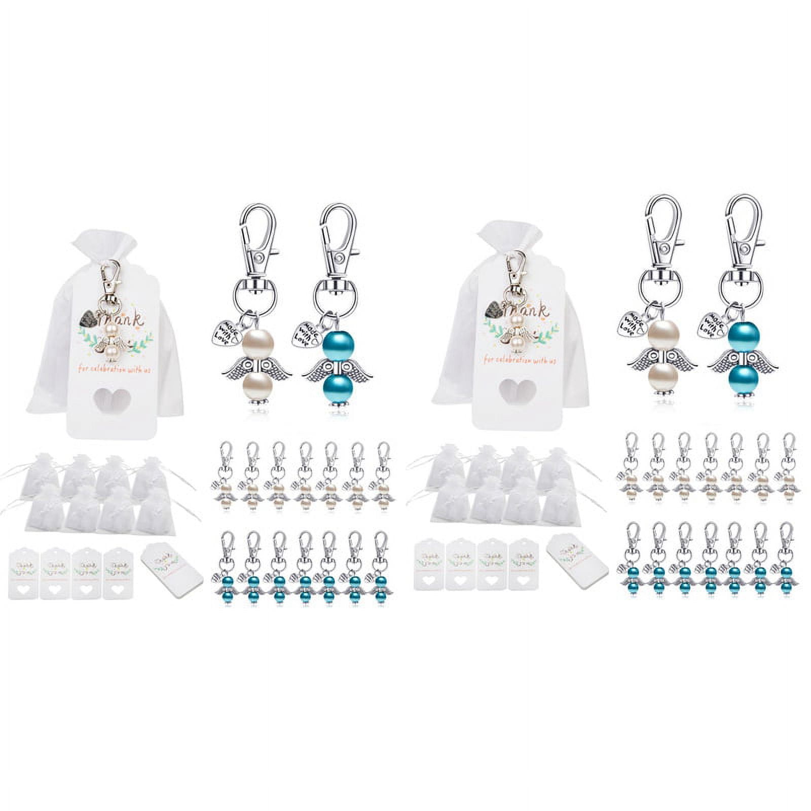 96 Baptism Sets Favor Souvenir Favors Wedding Angels + Organza Bags + Baptism Gift Pendants