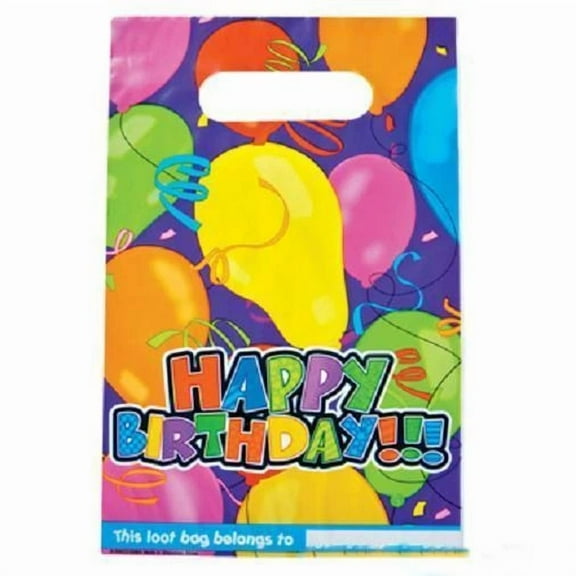 96 Birthday Party Loot Bags Plastic Goody Treat Gift Bag Nip Free Shipping