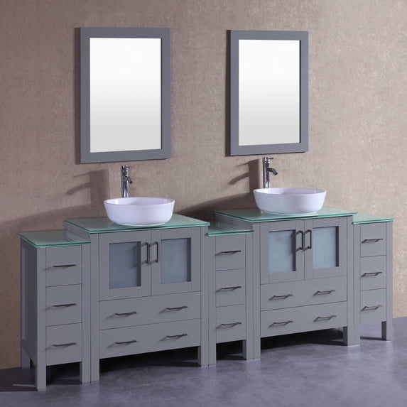 96" Bosconi AGR230BWLCWG3S Double Vanity