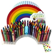 Kid Made Modern 96-Count Beeswax Crayons with Rainbow Storage Case and Built-in Sharpener