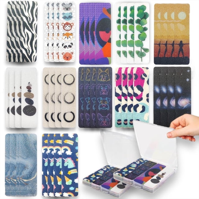 Texture Fidget Sticker 96 Calm Strips, Sensory Stickers Different Textures (2 Textures ...