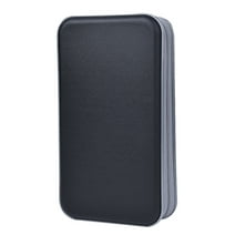96 Capacity CD Case,Black Hard Plastic CD/DVD Holder Portable Wallet