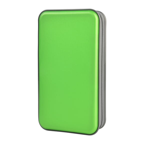 96 Capacity CD Case,Green Hard Plastic CD/DVD Holder Portable Wallet